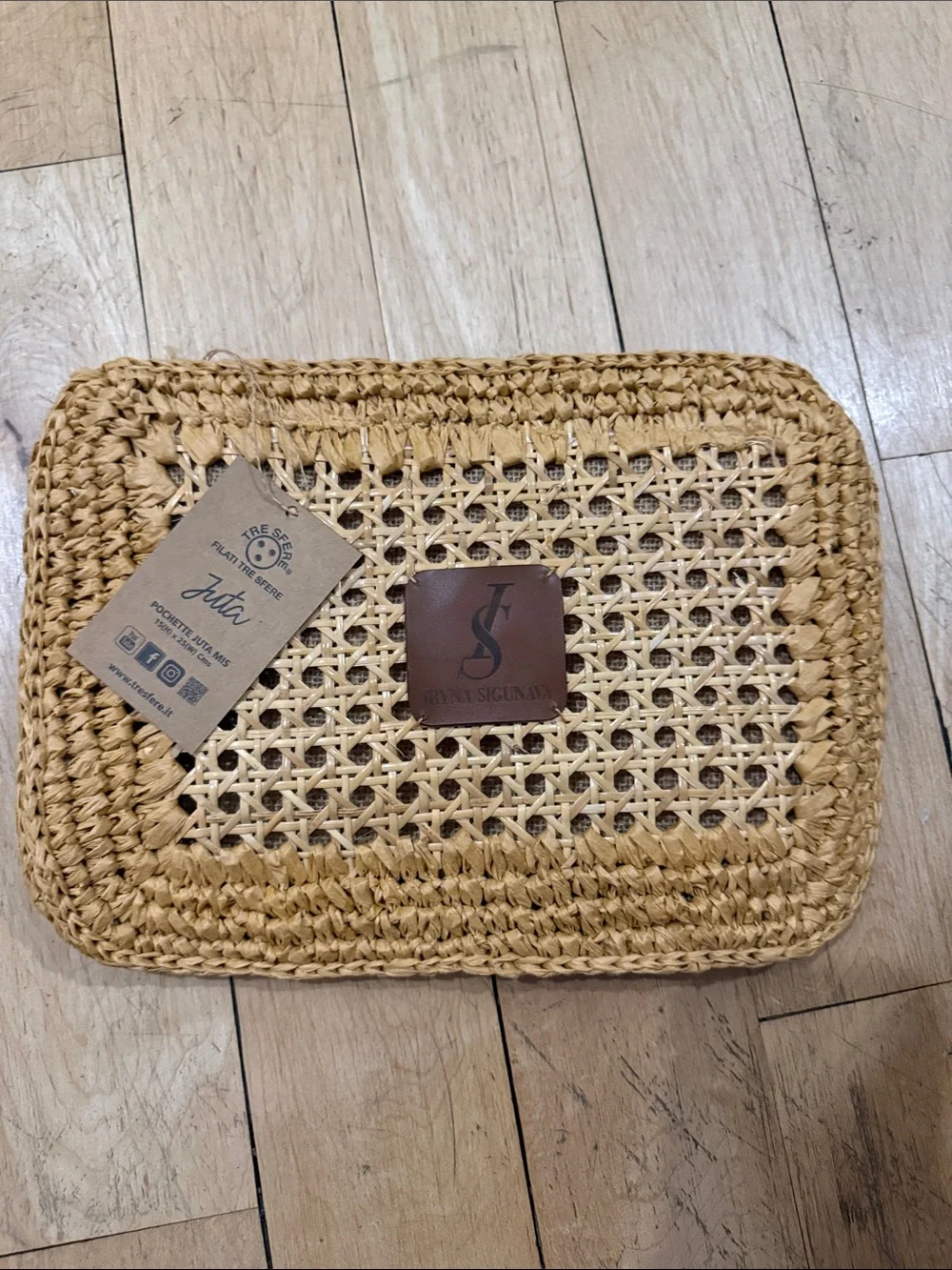 Irina Sigunava Woven Rattan Clutch